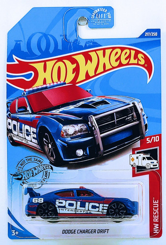 Hot Wheels - 5/10 - Dodge Charger Drift Police - 1/64 Ghc62