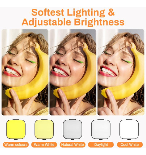 Computador De Vídeo Con Luz Led Recargable Para Selfies S