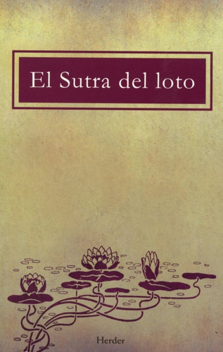 El Sutra Del Loto. Noemí Fuster, De Anónimo. Editorial Herder, Tapa Blanda En Español, 2019