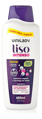 Kit Shampoo Liso Intenso Tamanho Família 650ml - 4 Unid