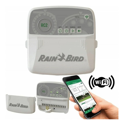 Controlador Irriga Wifi Rain Bird Rc2 8 Setores 220v Interno
