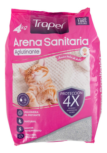 Arena Sanitaria Traper Talco Bebé 4kg. Np