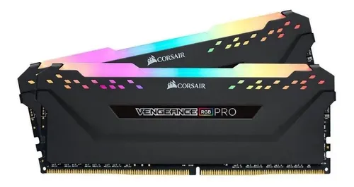 Memória RAM Vengeance RGB Pro preto 16GB 2 Corsair