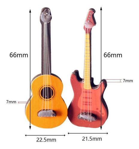 2 Piezas De De Madera For Guitarra, Modelo For Niños,