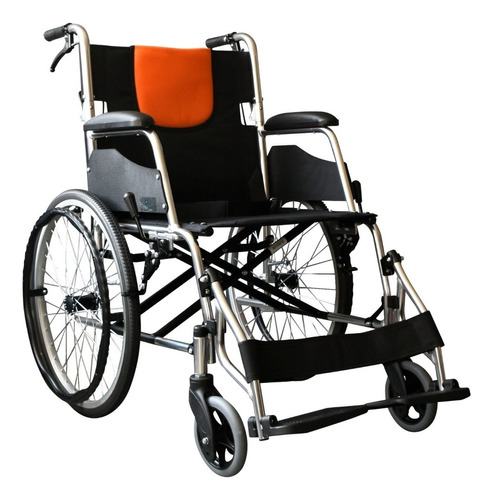 Silla De Ruedas Infinity Todo Terreno C/ Respaldo Plegable Color Naranja-gris-negro