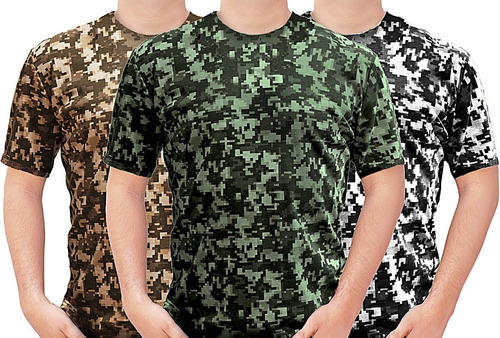 Playera Manga Corta Camuflaje Hombre 3 Piezas Camuflajeada 