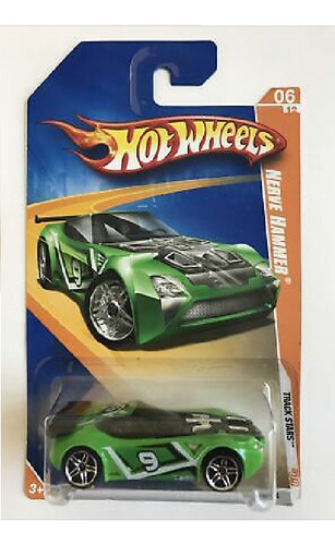 Nerve Hammer Green Hot Wheels '09 Track Stars No 6 E; 1/64