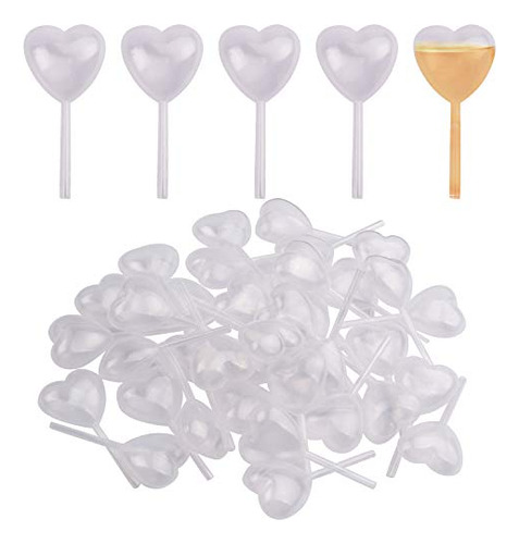 50pcs Clear Heart Shape 4ml Liquid Dropper Pasteur Pipe...