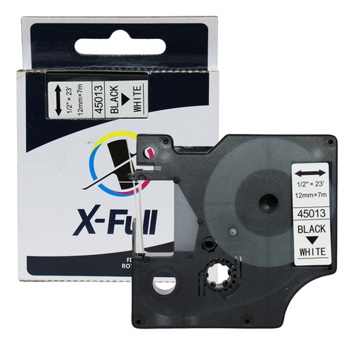 3 Fitas D1 45013 Compativel P/ Rotulador Dymo 12mm Branca
