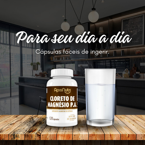 Cloreto De Magnésio Pa Apisnutri 120 Cápsulas Pote