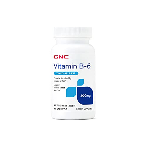 Gnc Vitamina B-6 Liberación De Tiempo 200 Mg - 100 23rrw