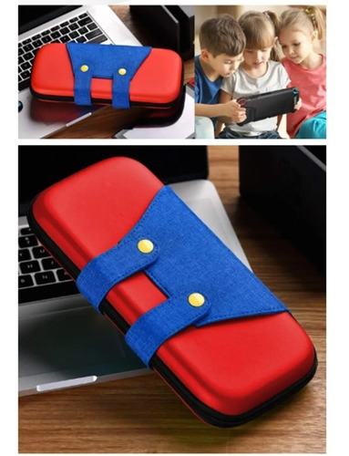 Imagen 5 de 5 de Bolso Mario Bros Para Nintendo Switch Oled Funda Protectora