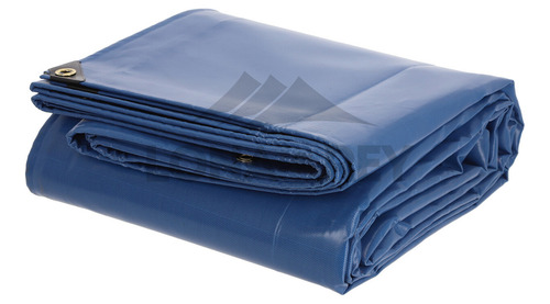 Lona De Pvc 5x10 Color Azul Engomada Ideal Para Camiones