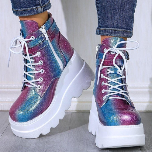 Botines De Tacón Alto Y Tacón Grueso Para Mujer