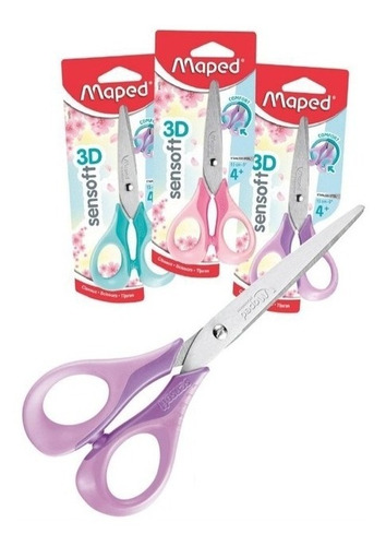 Tijera Escolar Maped Sensoft Pastel 13 Cm 5''