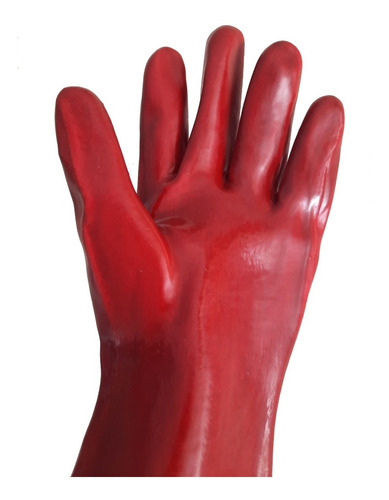 Guante Pvc Rojo 105l 40cm Guplastex