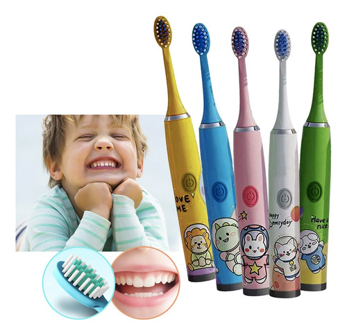 Cepillo De Dientes Eléctrico Para Niños Con Dibujos Animados