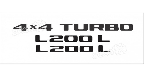 Kit Adesivos Mitsubishi L200 L 4x4 Turbo L200ltb Fgc