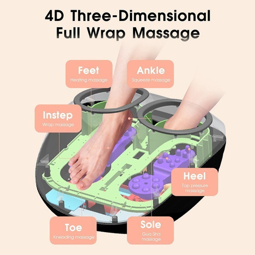 Masajeador Shiatsu 4d Pies Con Calor Nuevo Terapia Para Pies