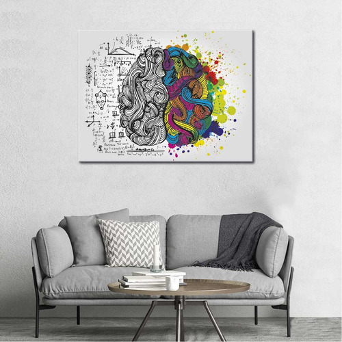 Cuadro Psicologia Psiquiatria Cerebro Humano Canvas 90x60