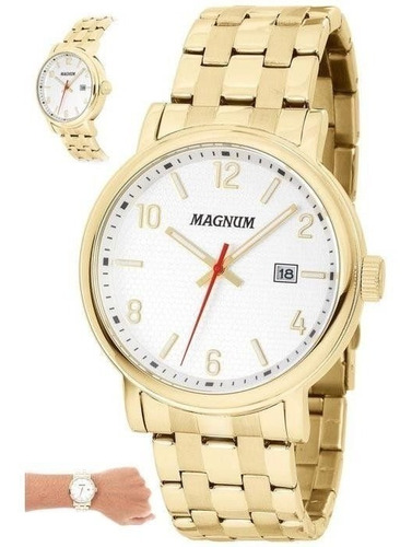 Relógio Magnum Masculino - Ma34610h Casual Dourado