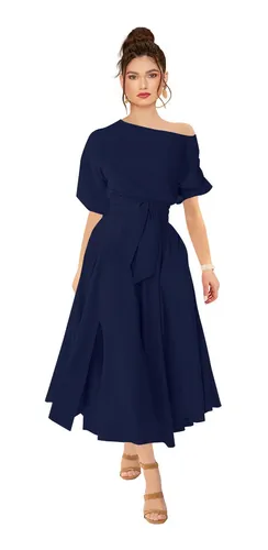 Vestido azul online marino casual