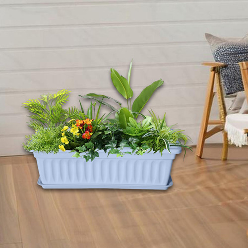 Caja De Ventanas Sembradora Flower Pinkling Nursery Azul