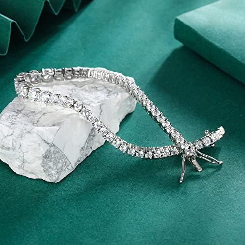 Pulsera De Tenis Con Circonita Cúbica Graduada Para Mujeres