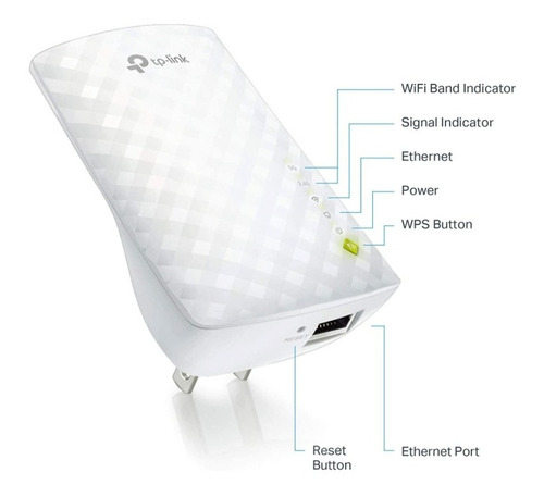 Repetidor Extensor De Rango Wifi Dual Band 5g Tp-link Ac750 Color Blanco