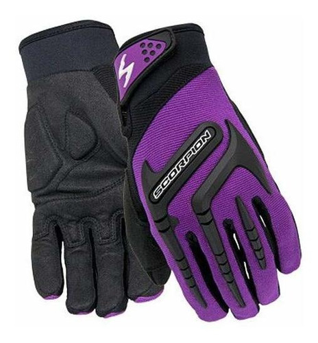 Scorpionexo Skrub Guantes Para Mujer, S, Púrpura