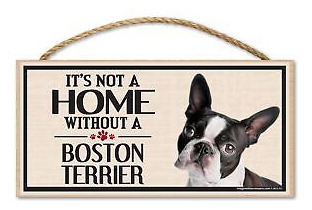 Imagine This Wood Sign For Boston Terrier Dog Breeds