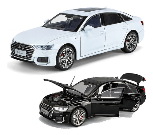 Audi A6l Empresas 1/18 Miniatura Metal Car Con Luz Y Son [u]