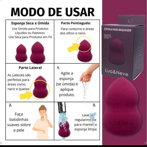 Esponja Para Maquiagem Lua E Neve Gota