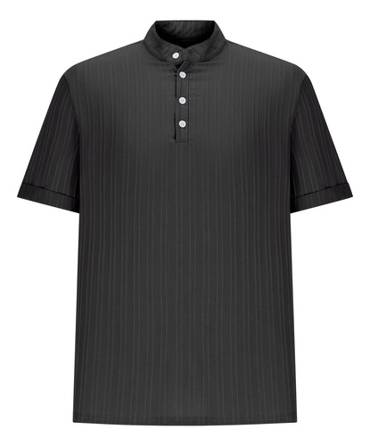 Camiseta Deportiva De Color Liso Para Hombre Con Cuello Redo