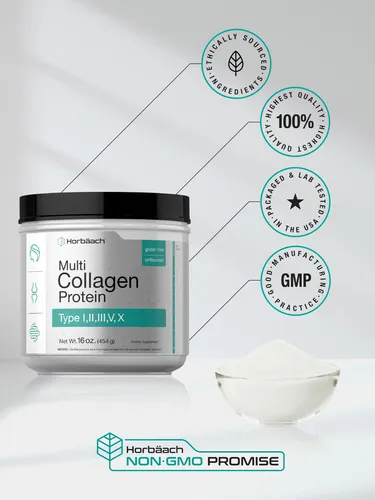 Proteína De Colágeno En Polvo Horbäach Multi 473 Ml Tipo I,