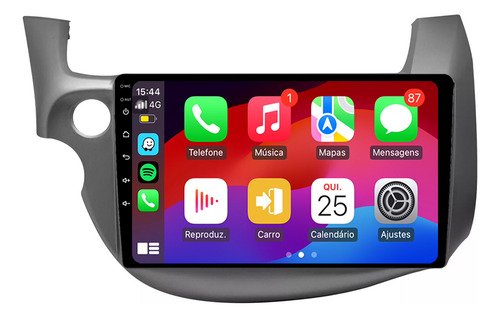 Central Multimidia Fit 09/14 9p Android 13 Carplay 2gb 64gb