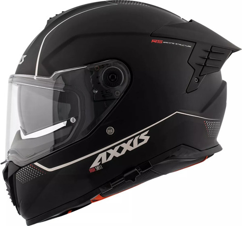 Casco Moto Axxis Evo Hawk Solid A1 Negro Mate Doble Visor-