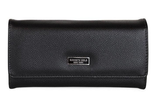 Billetera Mujer Flap-bessie Negra Kenneth Cole 