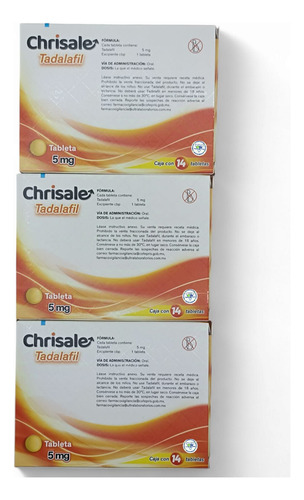 3 Chrisale Tadalafil 5mg C/14 Tabletas Ultra/genérico Cialis