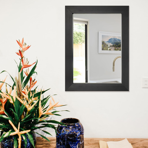 Espejo De Pared Ruomeng Rectangular 30 X 40 Cm Negro