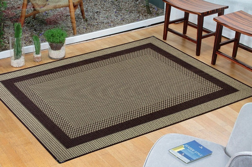 Tapete Sisal Sala 2 X 2,5 M Base Antiderrapante S590 Tabaco