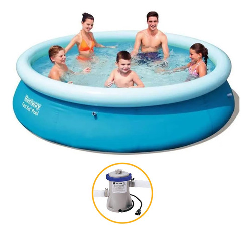 Piscina Inflável Fast Set 3.700 Litros + Bomba Filtrante