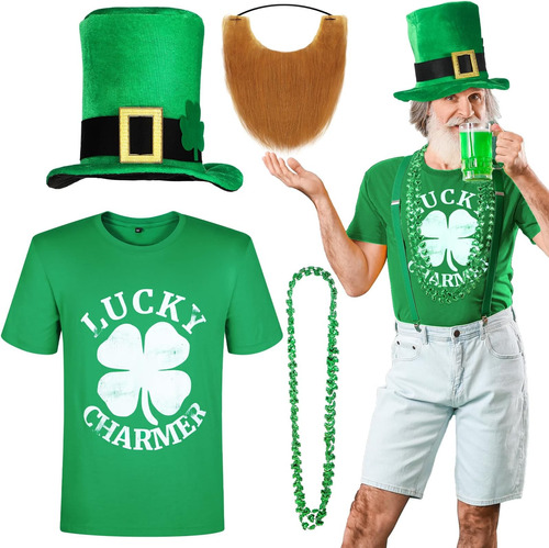 Disfraz Divertido Del Día De San Patricio Para Hombre, Camis