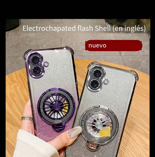 Funda Para Teléfono Xiaomi Poco M6 4g/poco M6 5g/poco X7 Pro, Con Soporte Magnético, Purpurina, Funda A Prueba De Golpes