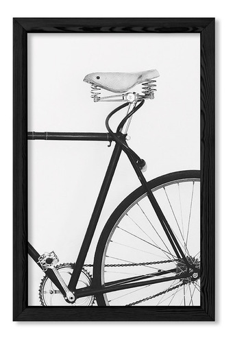 Cuadros Modernos 20x30 Chato Negro Bicicleta Atras