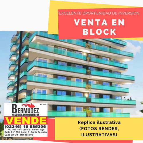 Deptos Venta En Block Monoambiente 2 Y 3 Ambientes Mar De Ajo Calle Fco De Las Carreras 349