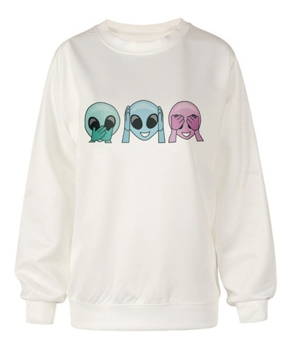 Sudadera Sweater 3 Aliens Sabios Monos Unx + Regalo C/ Envio