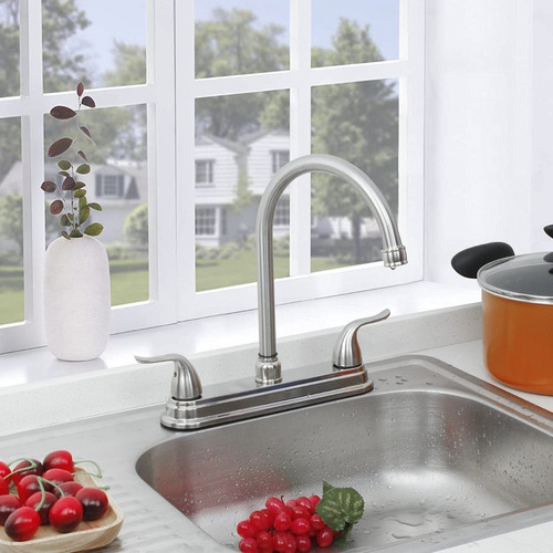 Llave Mezcladora Fregadero Cocina Grifo Cromo Inoxidable 8'
