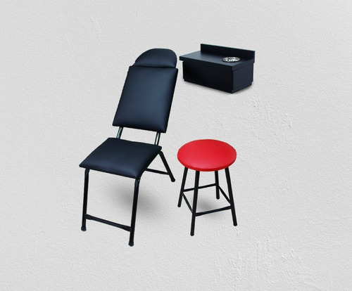 Imagen 3 de 6 de Banquito Para Silla De Cejas, Banqueta, Taburete, Camilla.