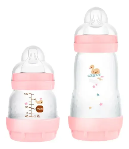 Kit 2 Mamadeiras Easy Start - Mam Rosa